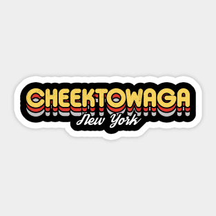 Retro Cheektowaga New York Sticker